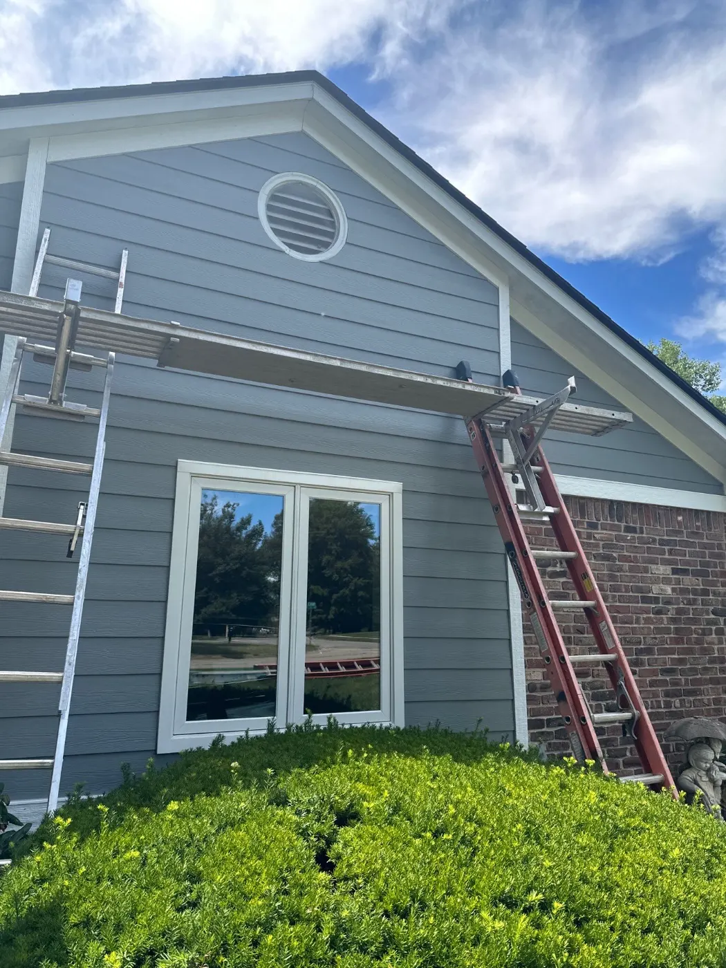 Fiber cement siding installed on a Wild Air home